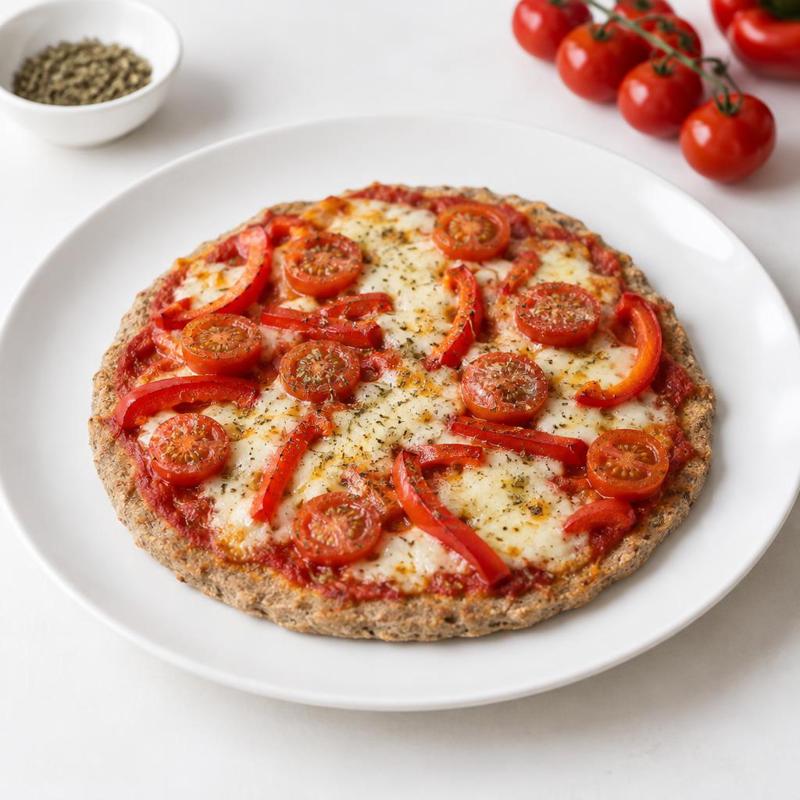Gryczana pizza na skyrze z papryką i mozzarellą