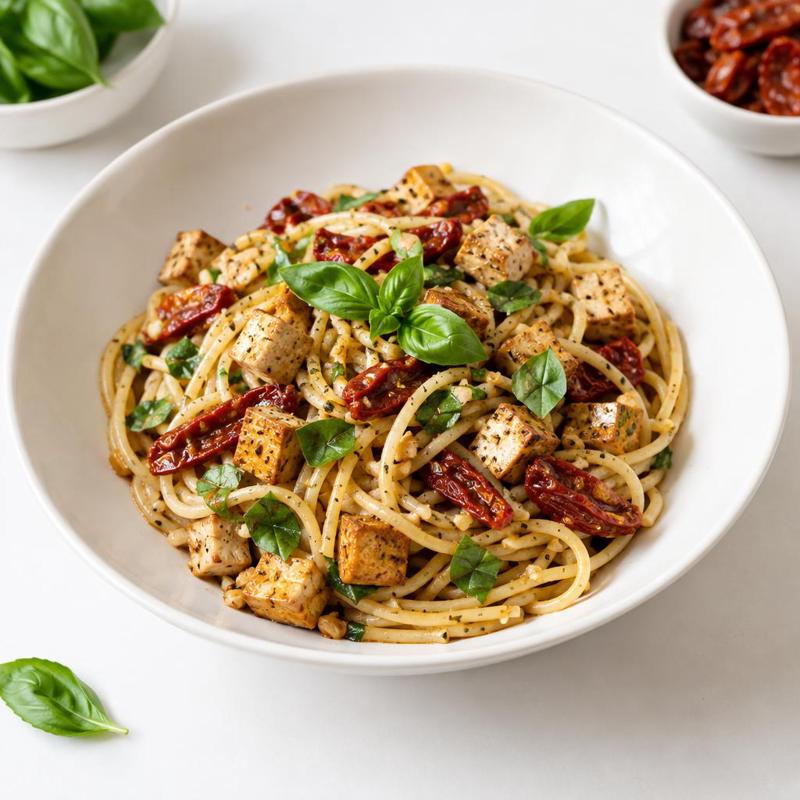 Pasta z wędzonego tofu z bazylią