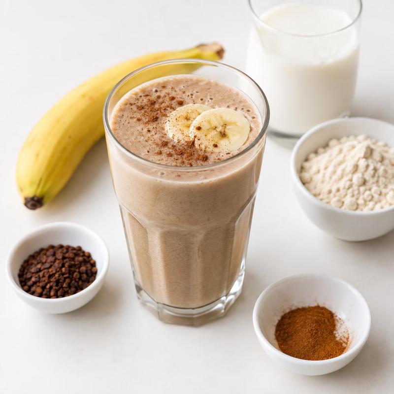 Szejk kawowy z bananem i cynamonem