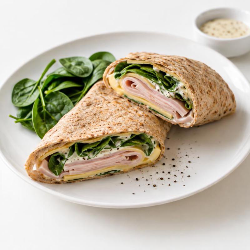 Tortilla z szynką i sosem jogurtowo-musztardowym