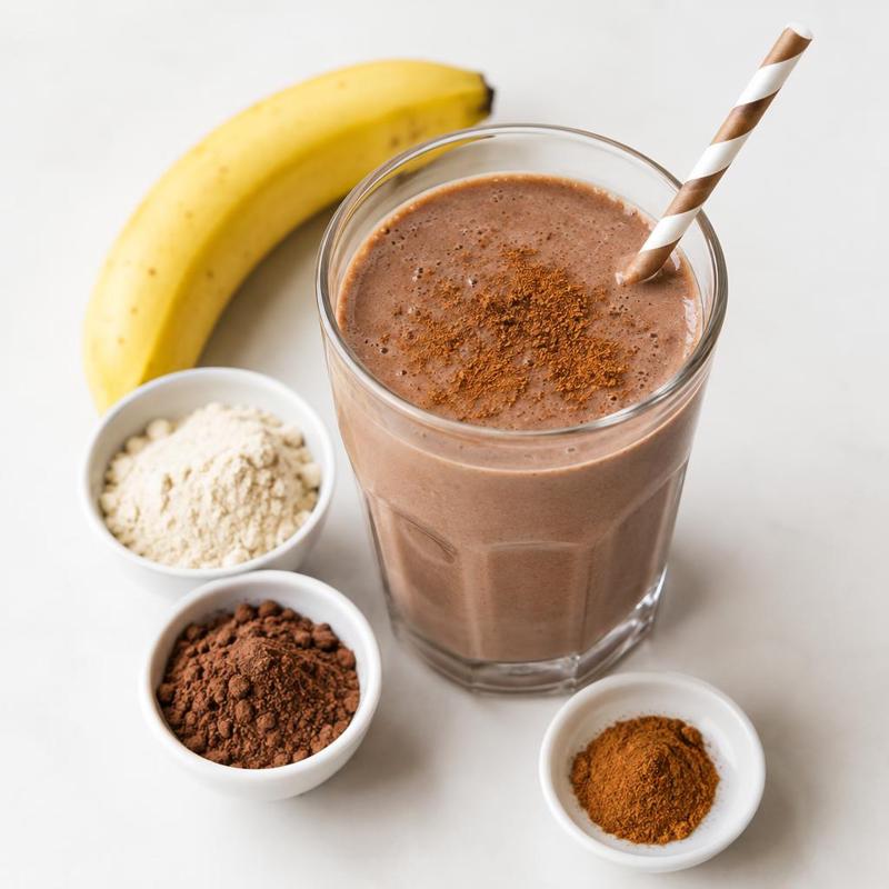 Koktajl kakaowy z bananem i cynamonem
