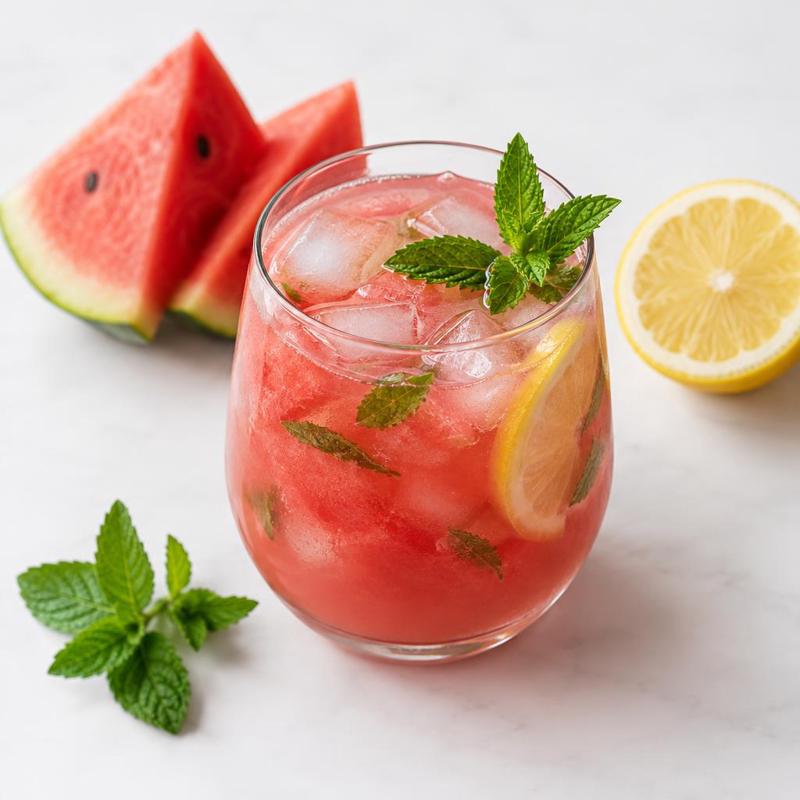 Lemoniada arbuzowa z miętą i cytryną