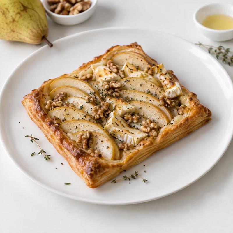 Tarta gruszkowa na podpieczonym spodzie